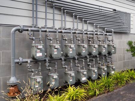 gas meters outside for gas company in Jordan progas